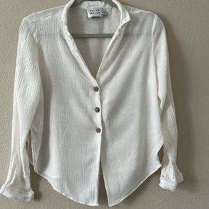 Hello Molly cropped long sleeve blouse